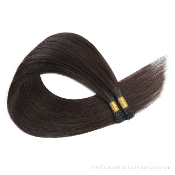 High quality double drawn rumy human pre bonded hair Invisible 12''-30'' straight Stick I tip Hair Extension I TIP HAIR